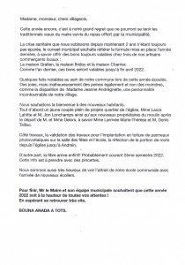 Voeux 2022 Orriule